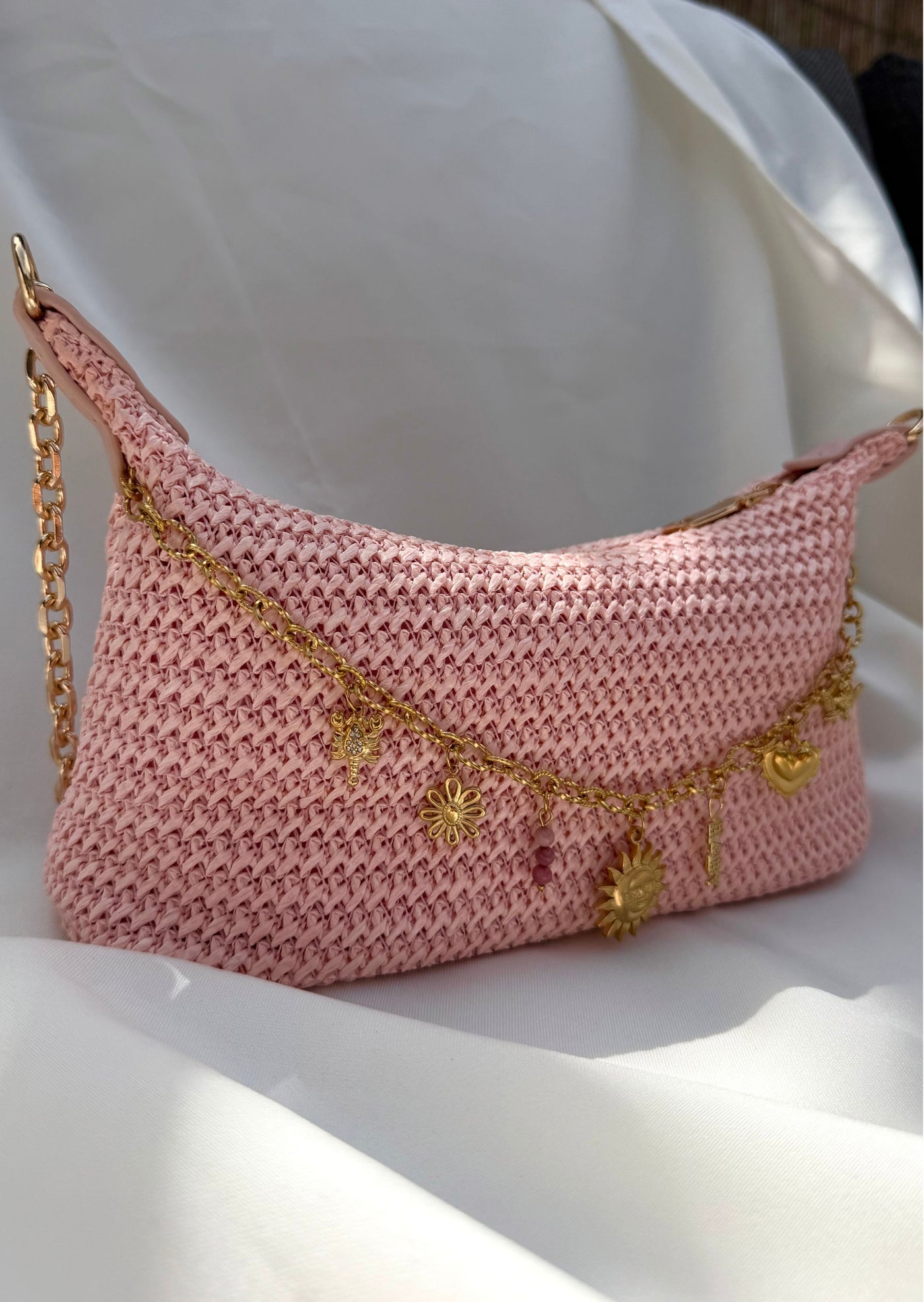 Sac bandoulière rose