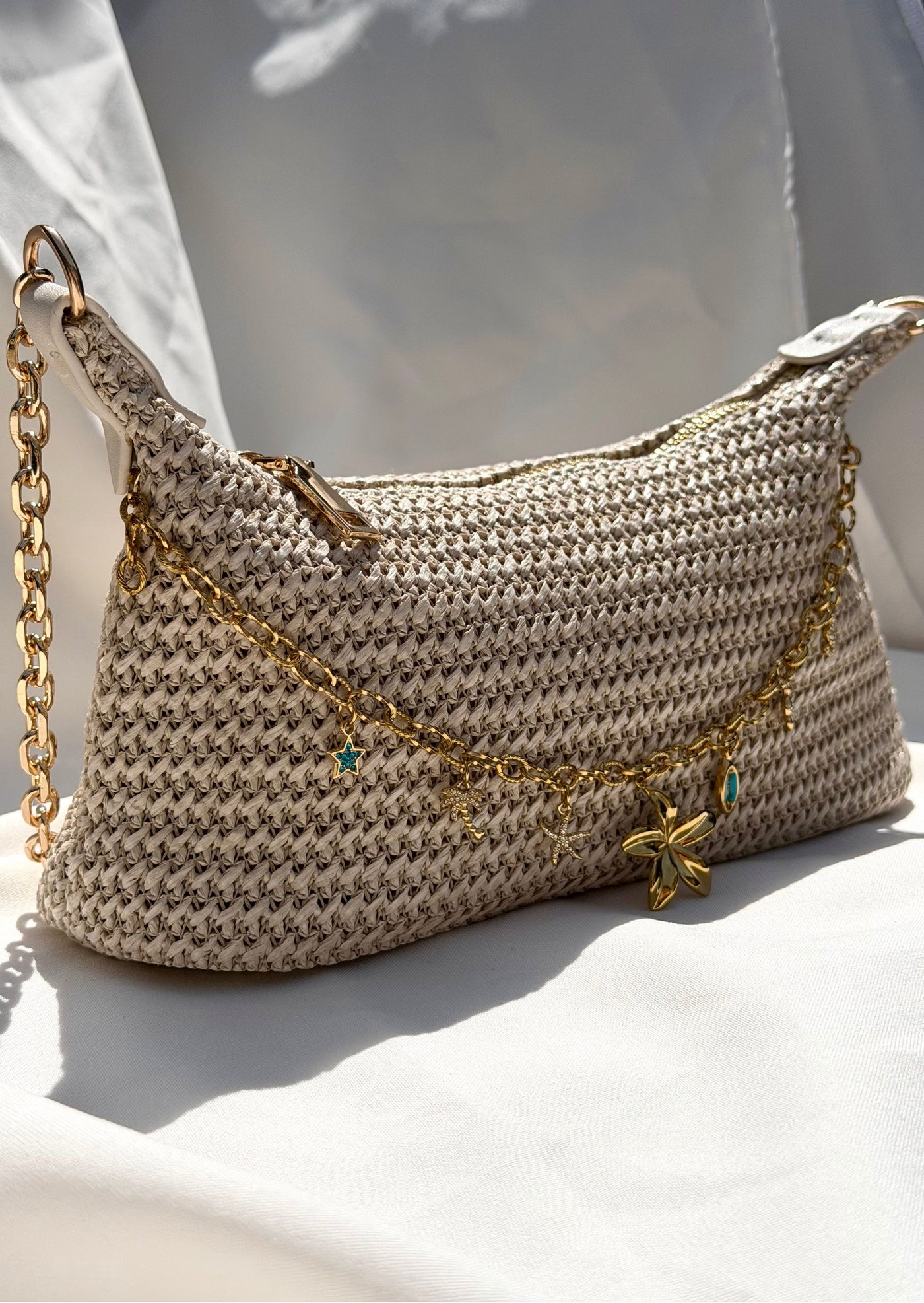 Sac bandoulière beige