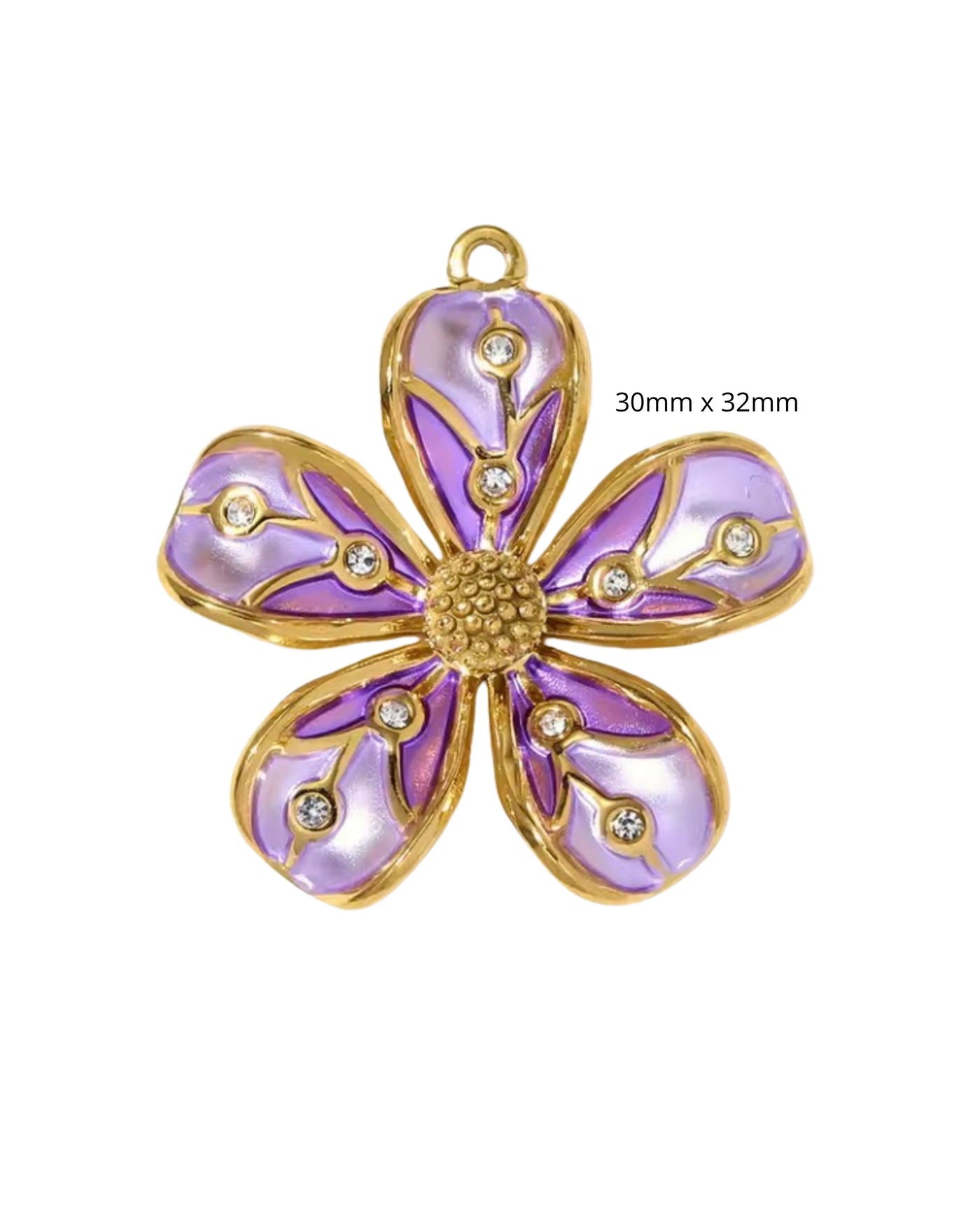 Fleur colorée avec mousqueton