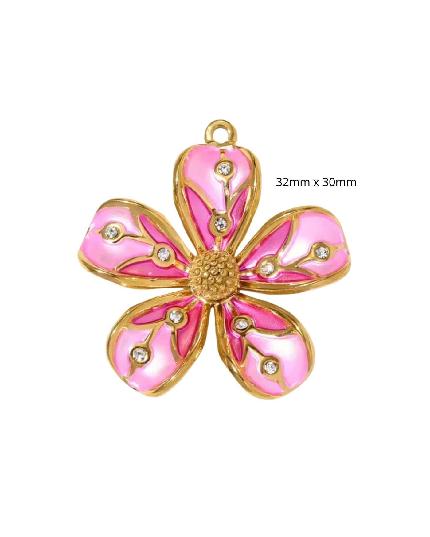 Fleur colorée avec mousqueton