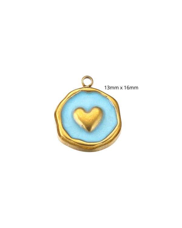 Médaillon Coeur Epoxy