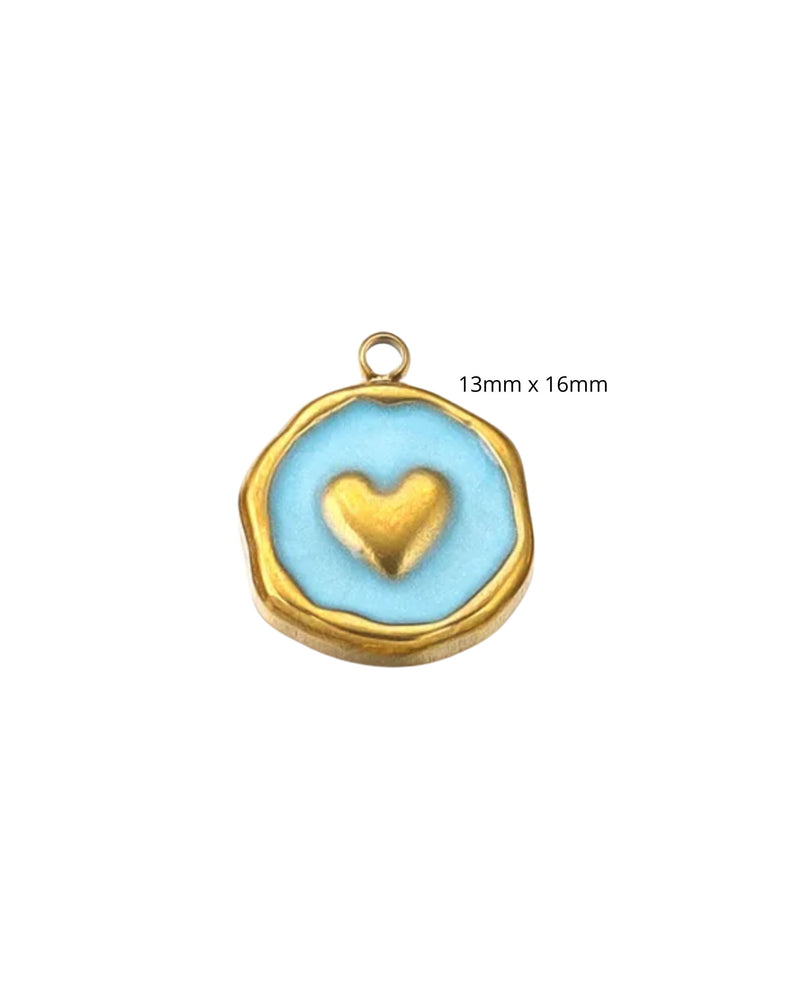 Médaillon Coeur Epoxy