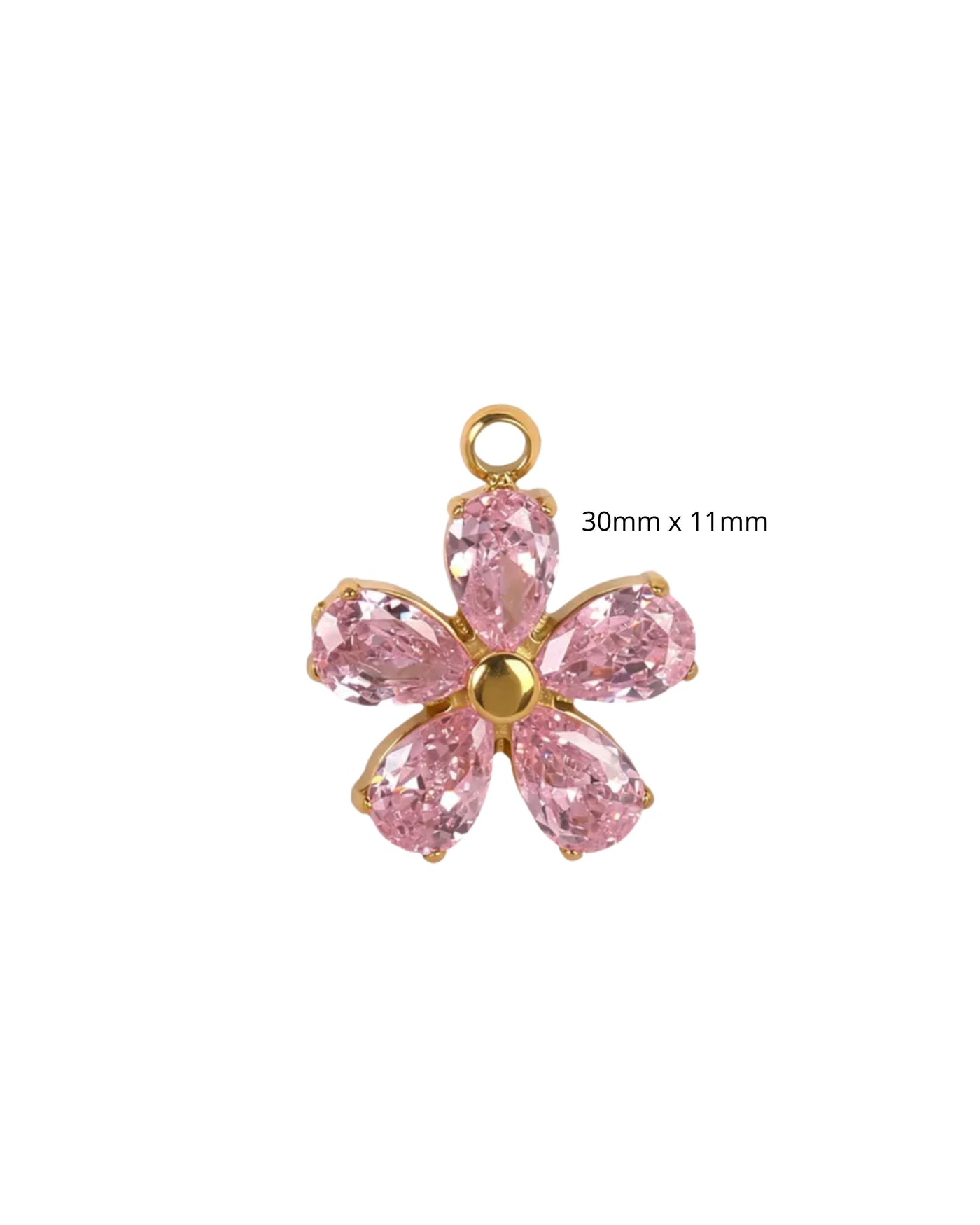 Fleur moyenne à strass
