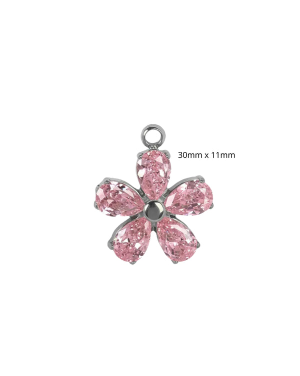Fleur moyenne à strass