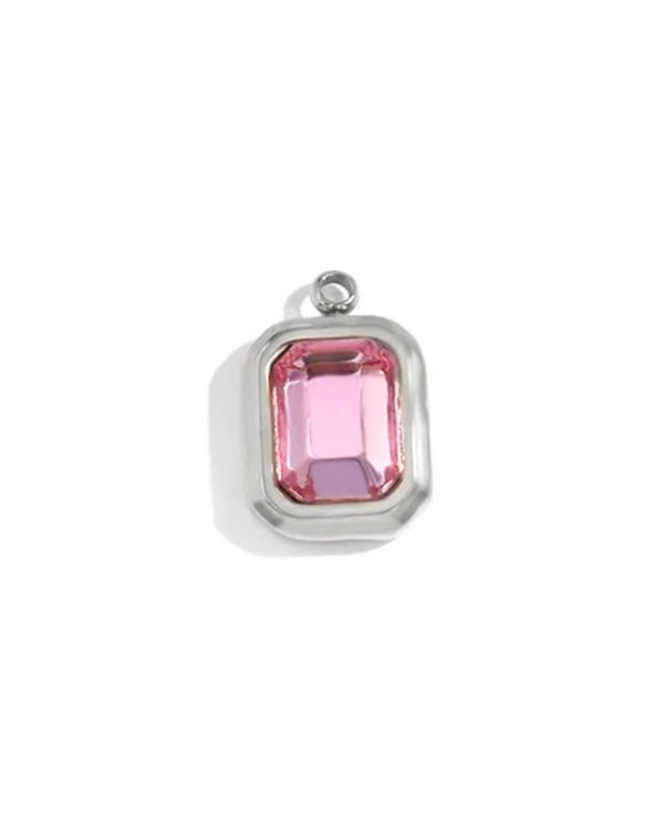 Mini Rectangle Strass Rose