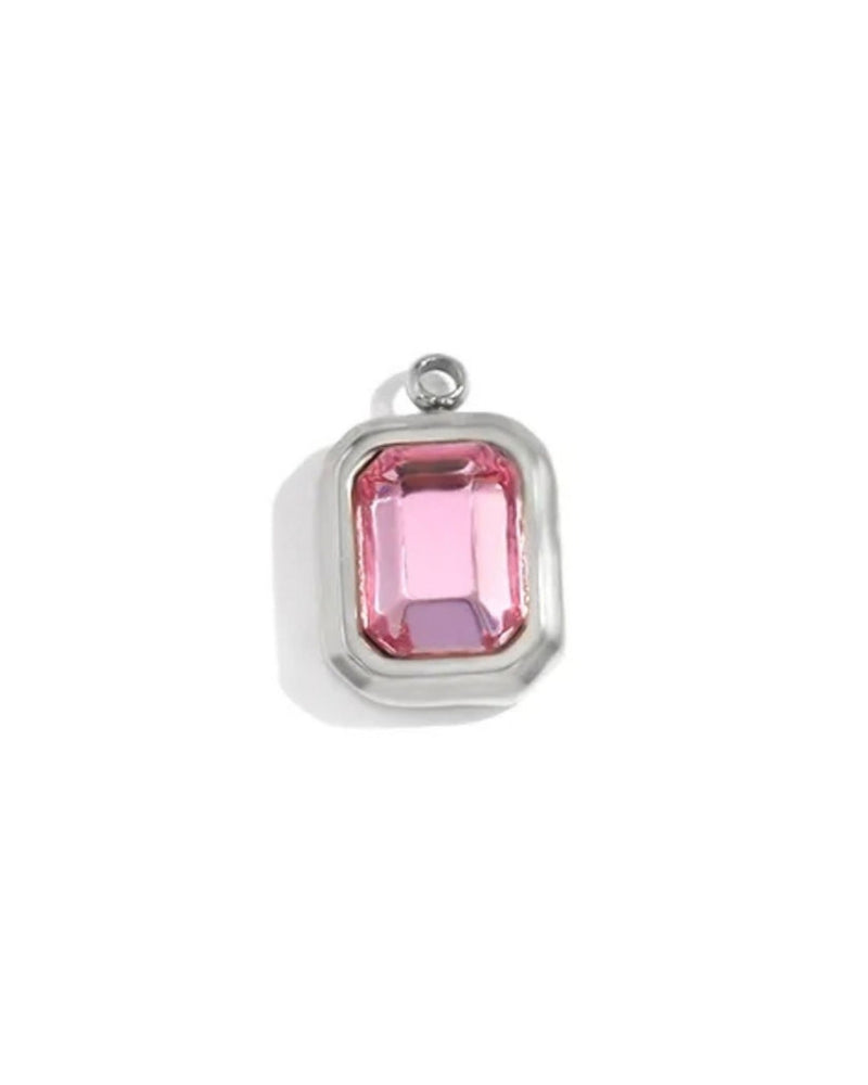 Mini Rectangle Strass Rose