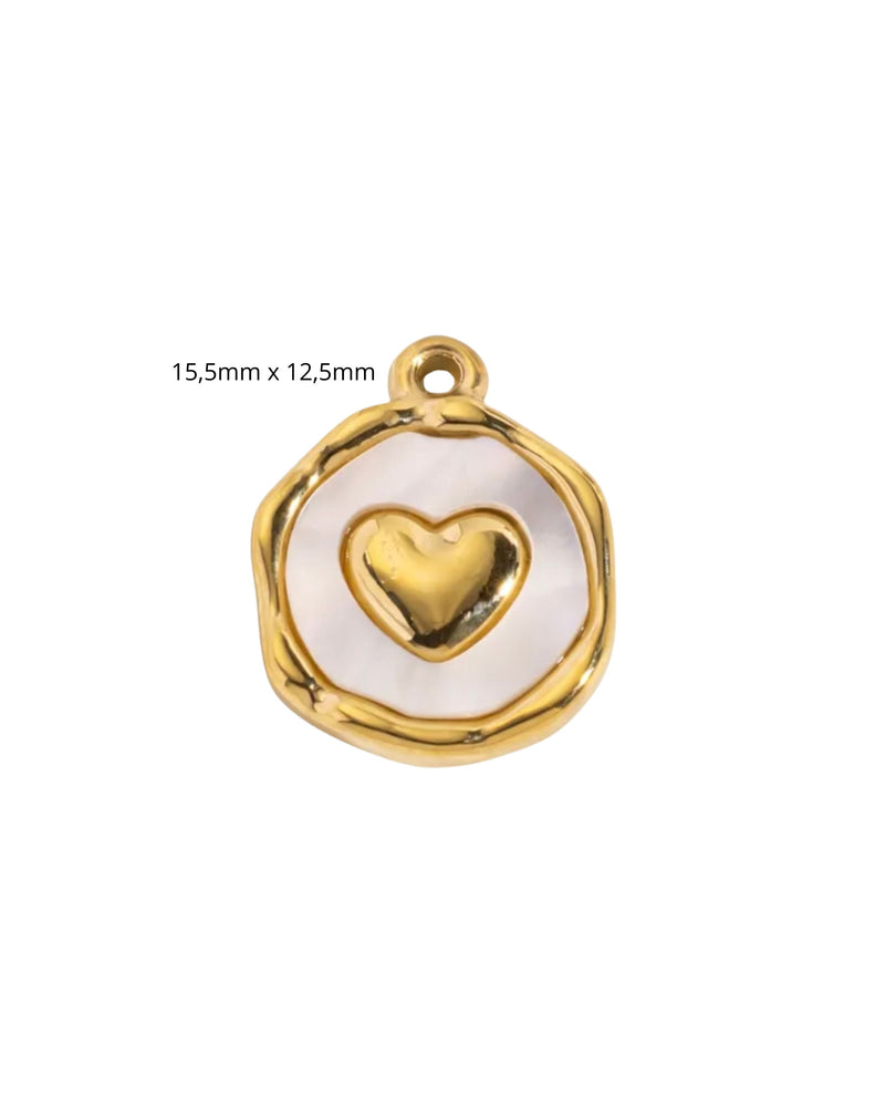 Médaillon Coeur Epoxy